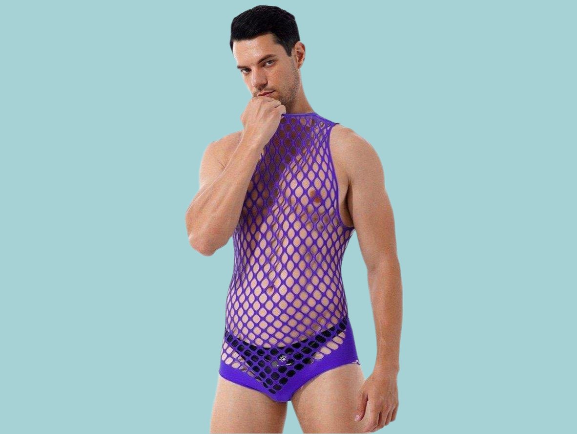 Club Mesh – Sleeveless Gay Bodysuit
