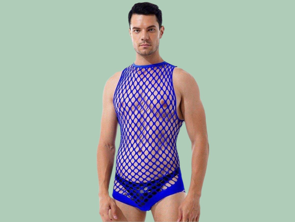 Club Mesh – Sleeveless Gay Bodysuit