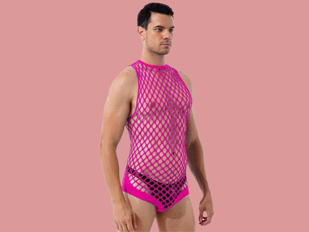 Club Mesh – Sleeveless Gay Bodysuit