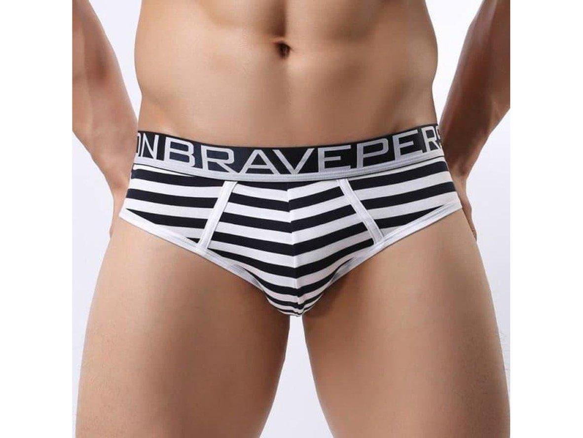 Coastal Stripe – Cotton Stretch Gay Briefs