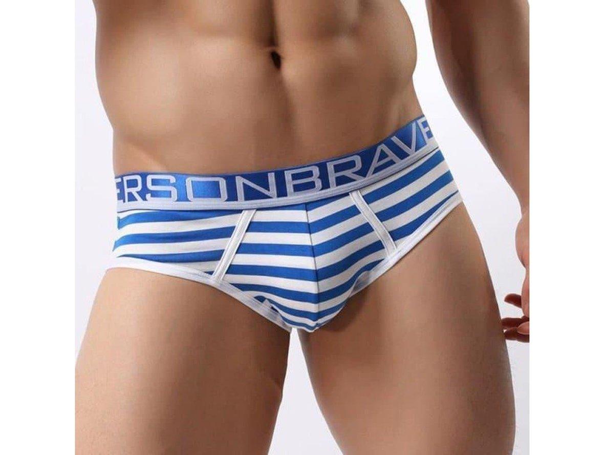 Coastal Stripe – Cotton Stretch Gay Briefs