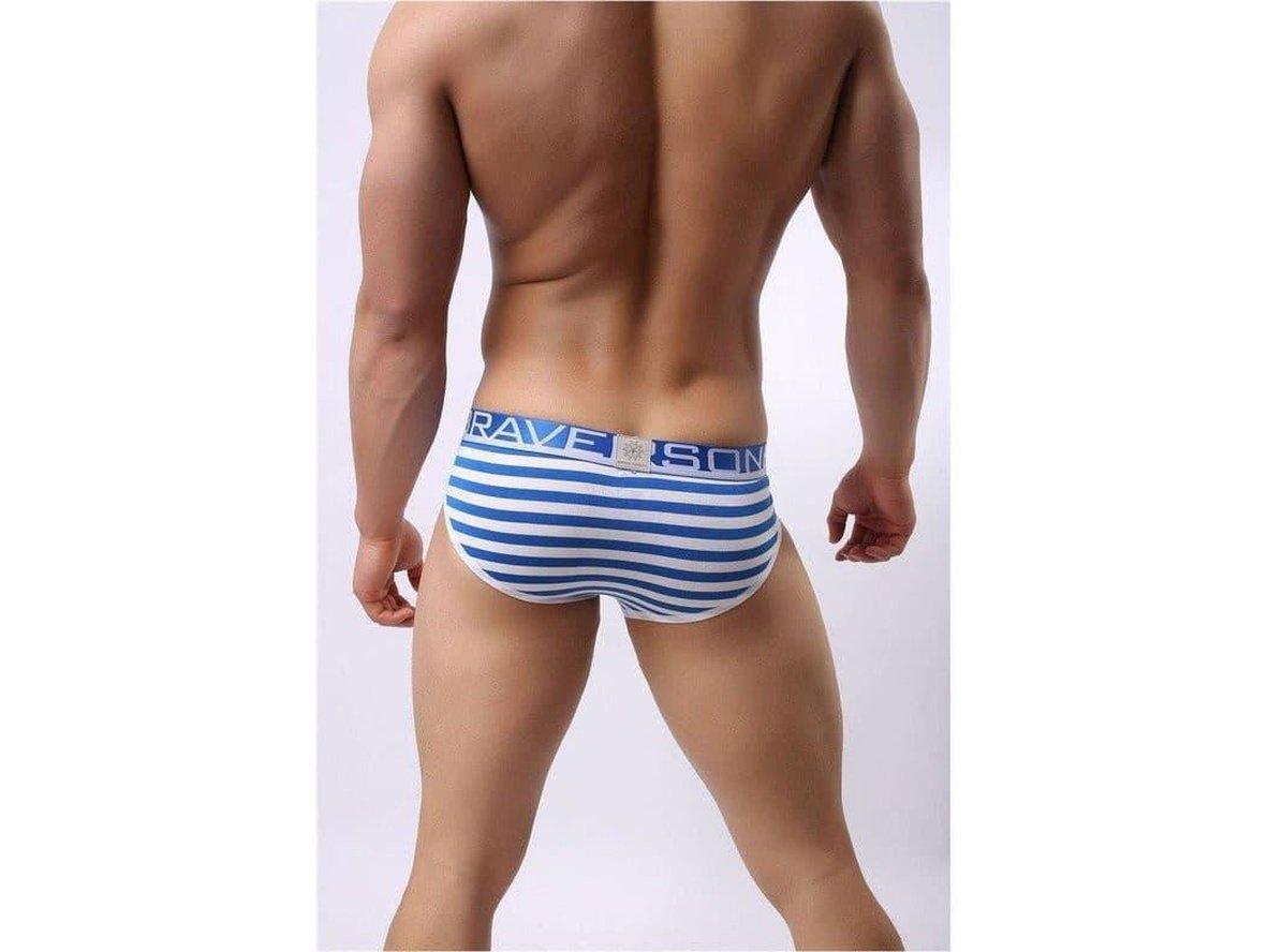 Coastal Stripe – Cotton Stretch Gay Briefs