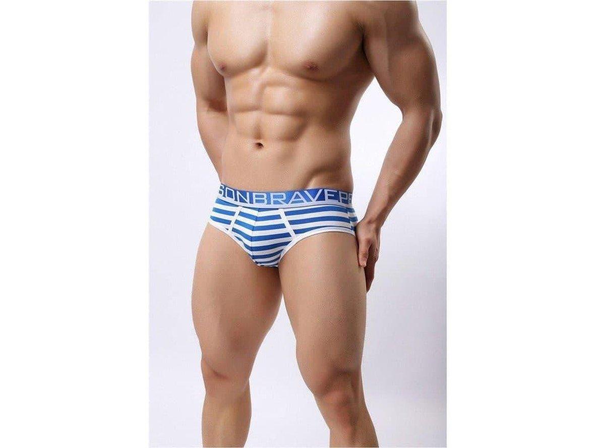 Coastal Stripe – Cotton Stretch Gay Briefs