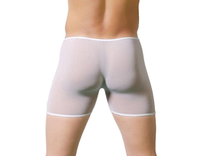 Back view of men's light gray cotton spandex low-rise briefs