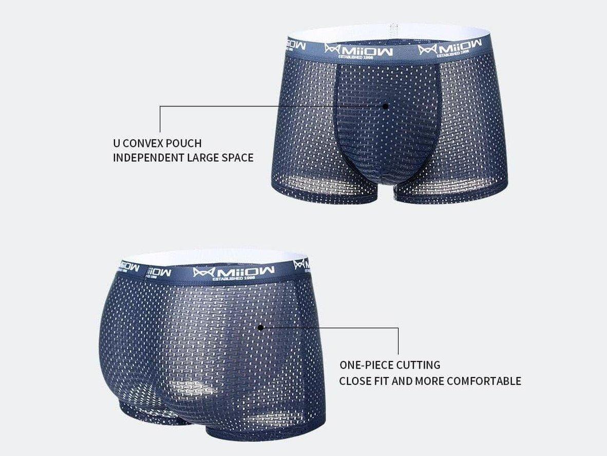 Gay Boxer Briefs | MiiOW Underwear Sexy Mesh Boxer Briefs