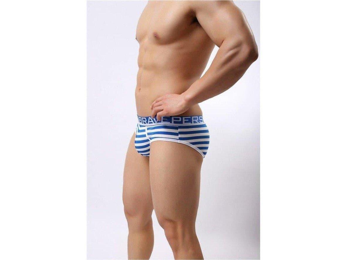 Gay Briefs | BRAVE PERSON Underwear Cotton Stripe Briefs