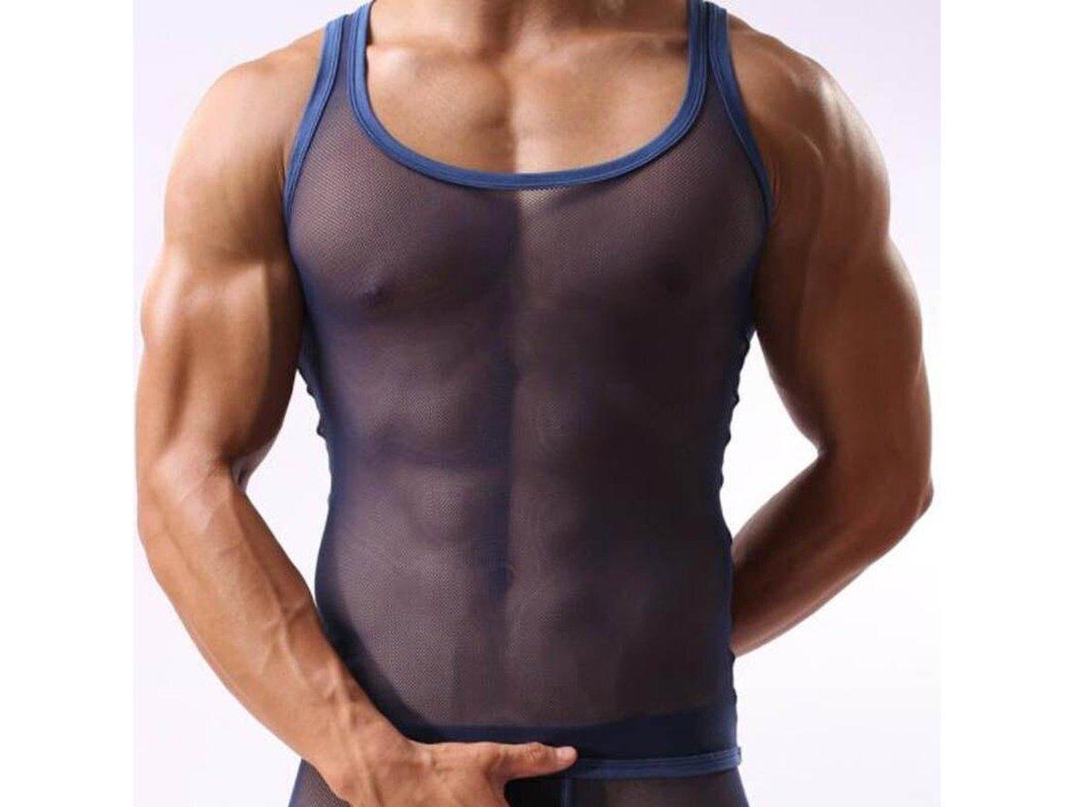 Gay Gym Tops | Sexy Mesh Tank Top