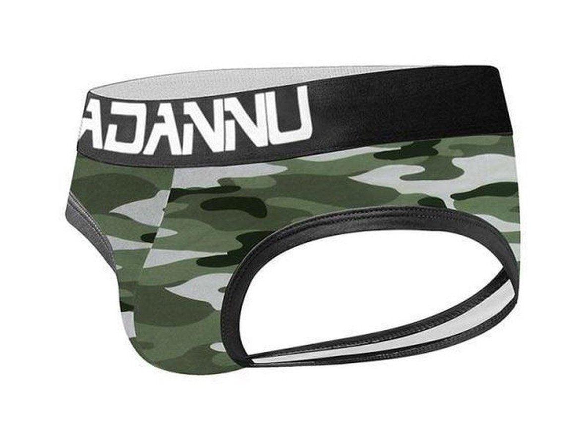 Gay Jock Briefs | ADANNU Camo Open Butt Jock Briefs
