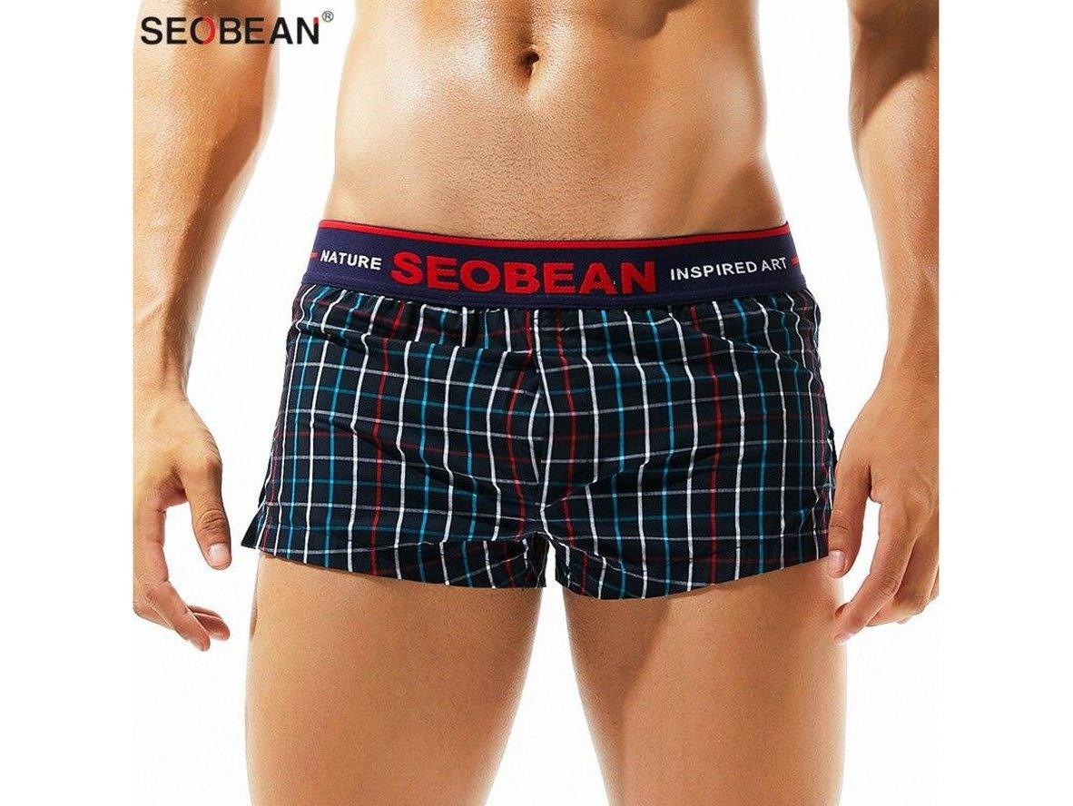Gay Loungewear | SEOBEAN Cotton Plaid Boxer Briefs