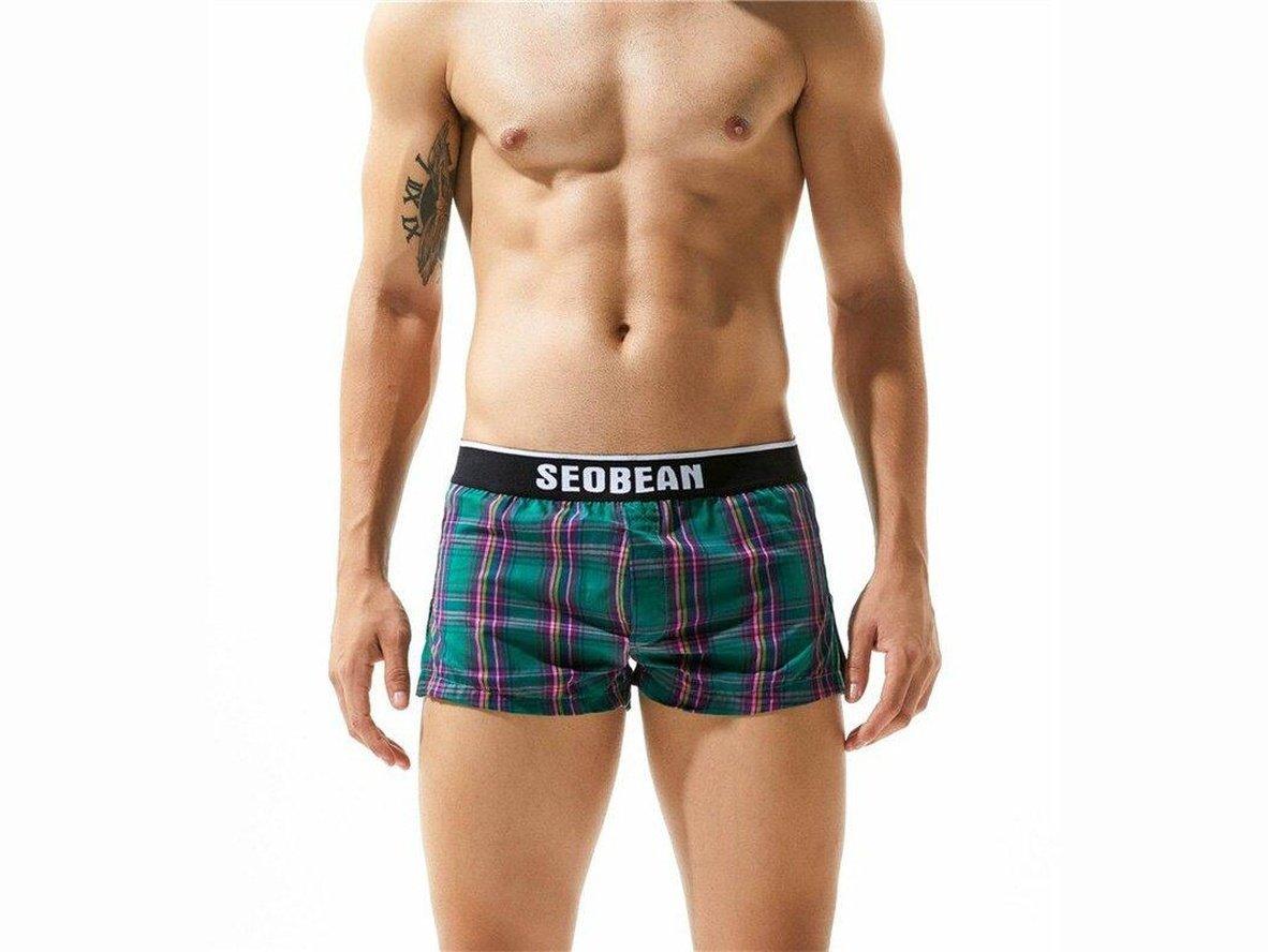 Gay Loungewear | SEOBEAN Cotton Plaid Boxer Briefs