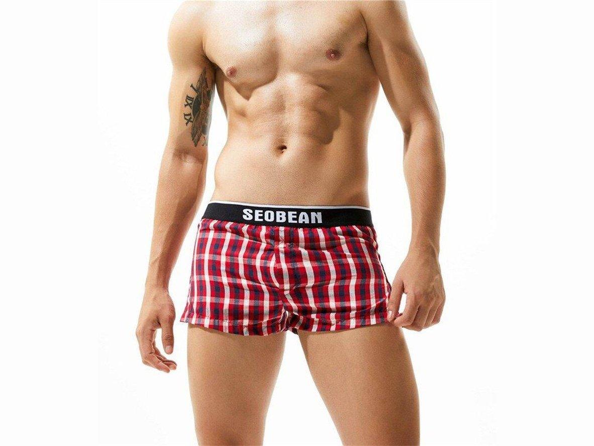 Gay Loungewear | SEOBEAN Cotton Plaid Boxer Briefs
