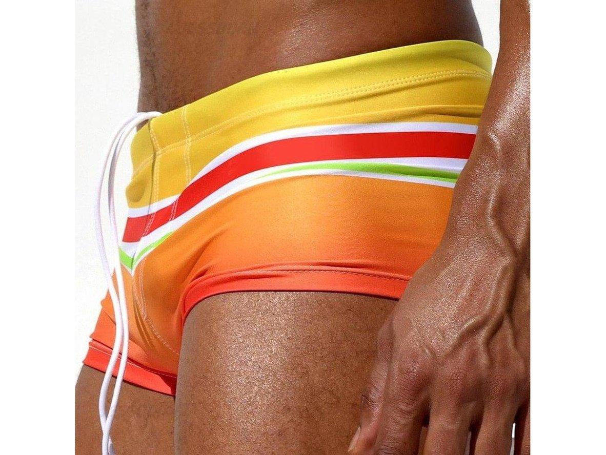Gay Swim Trunks | SEOBEAN Swimwear Stripe Pushup Pad Swim Trunks