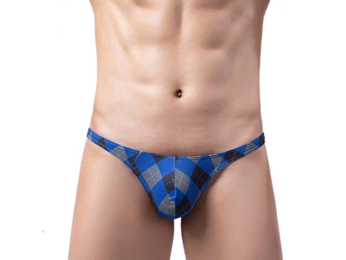 Gay Thongs | Sexy Plaid U Pouch Underwear Thongs