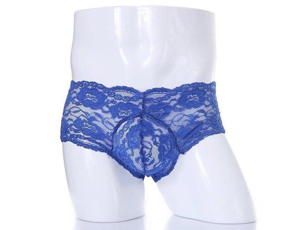 Lace Temptation – Sheer Floral Lingerie Gay Briefs