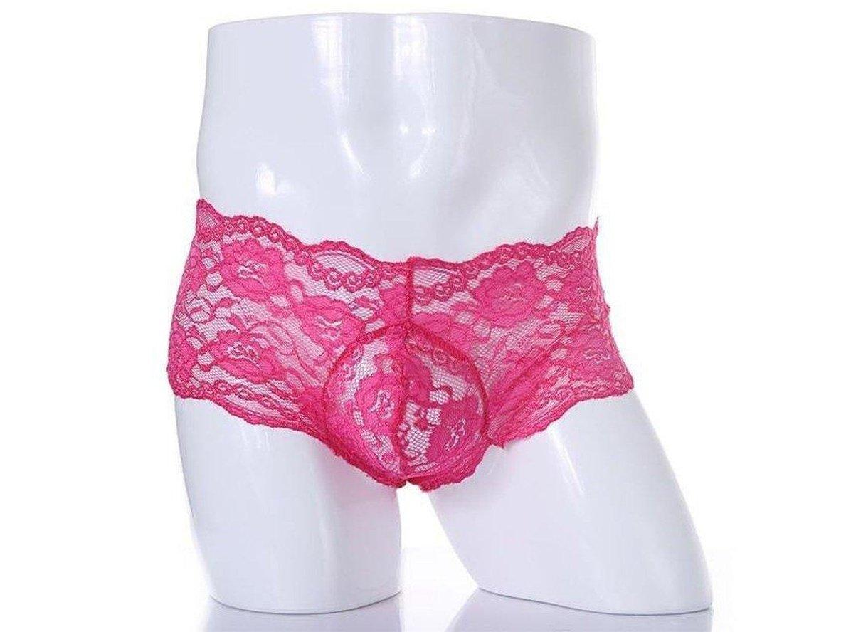 Lace Temptation – Sheer Floral Lingerie Gay Briefs
