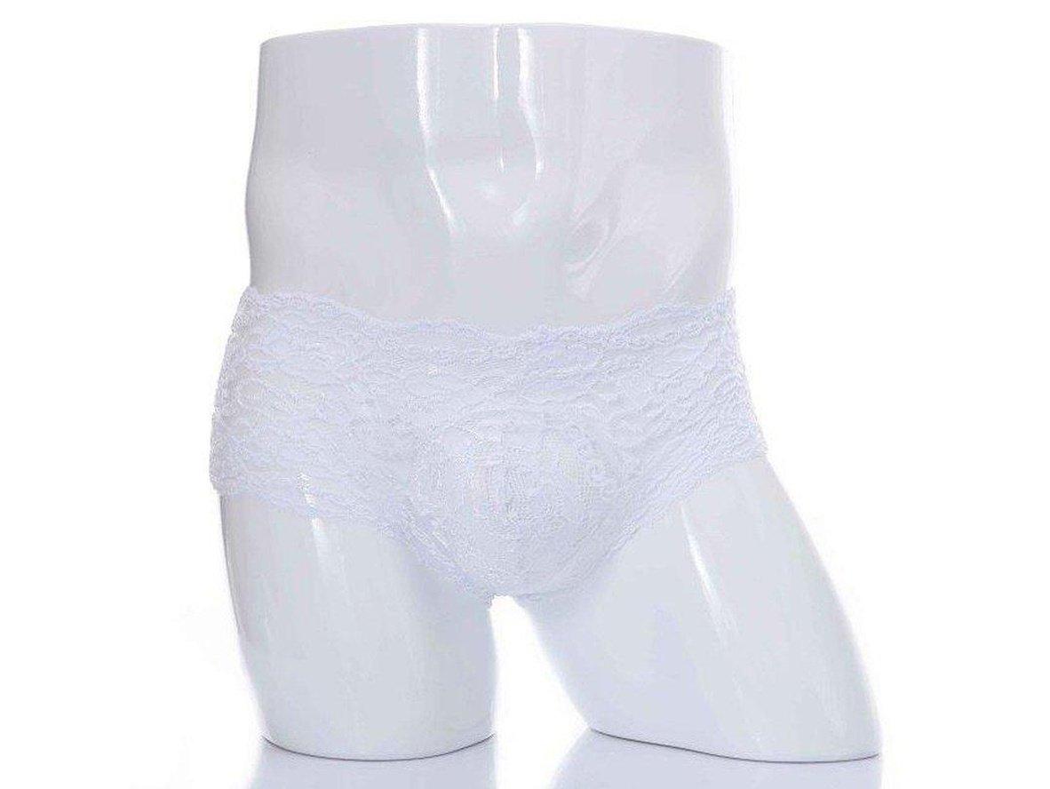 Lace Temptation – Sheer Floral Lingerie Gay Briefs