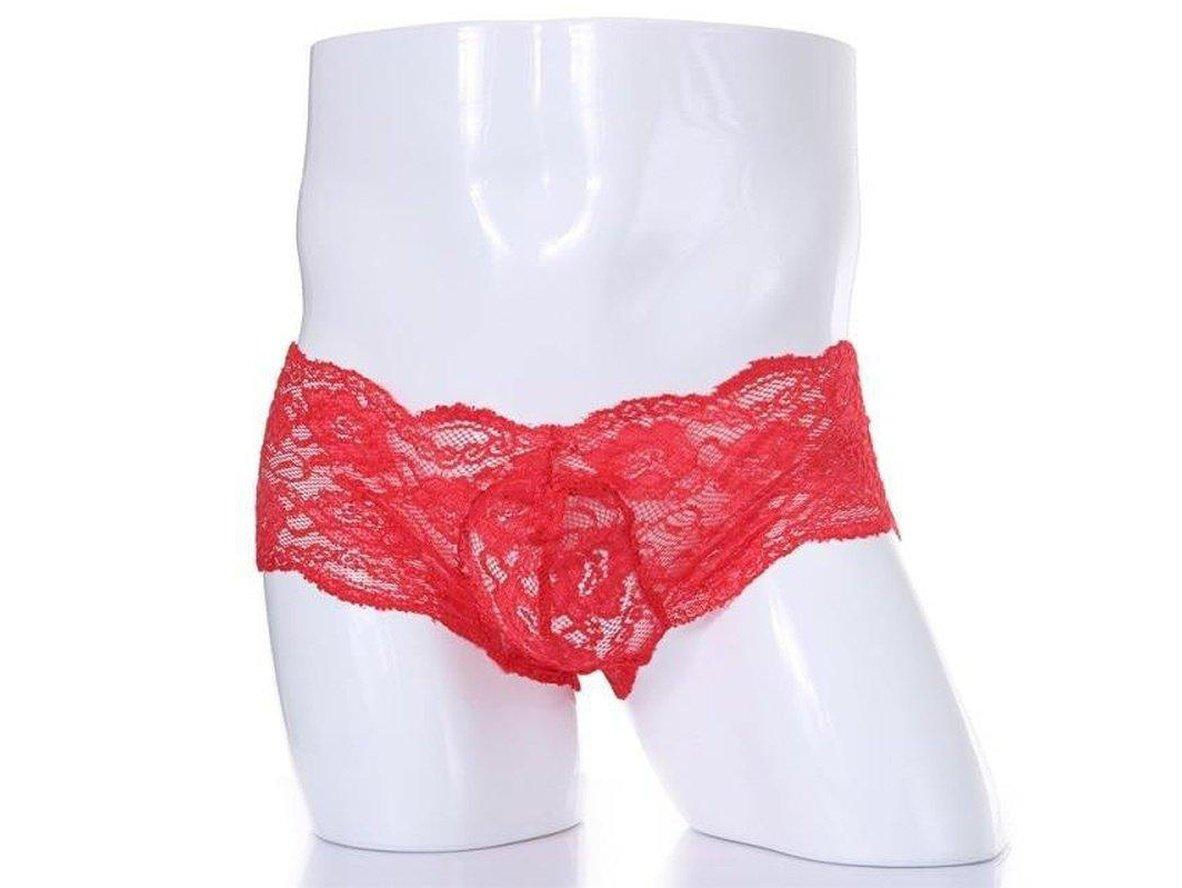 Lace Temptation – Sheer Floral Lingerie Gay Briefs